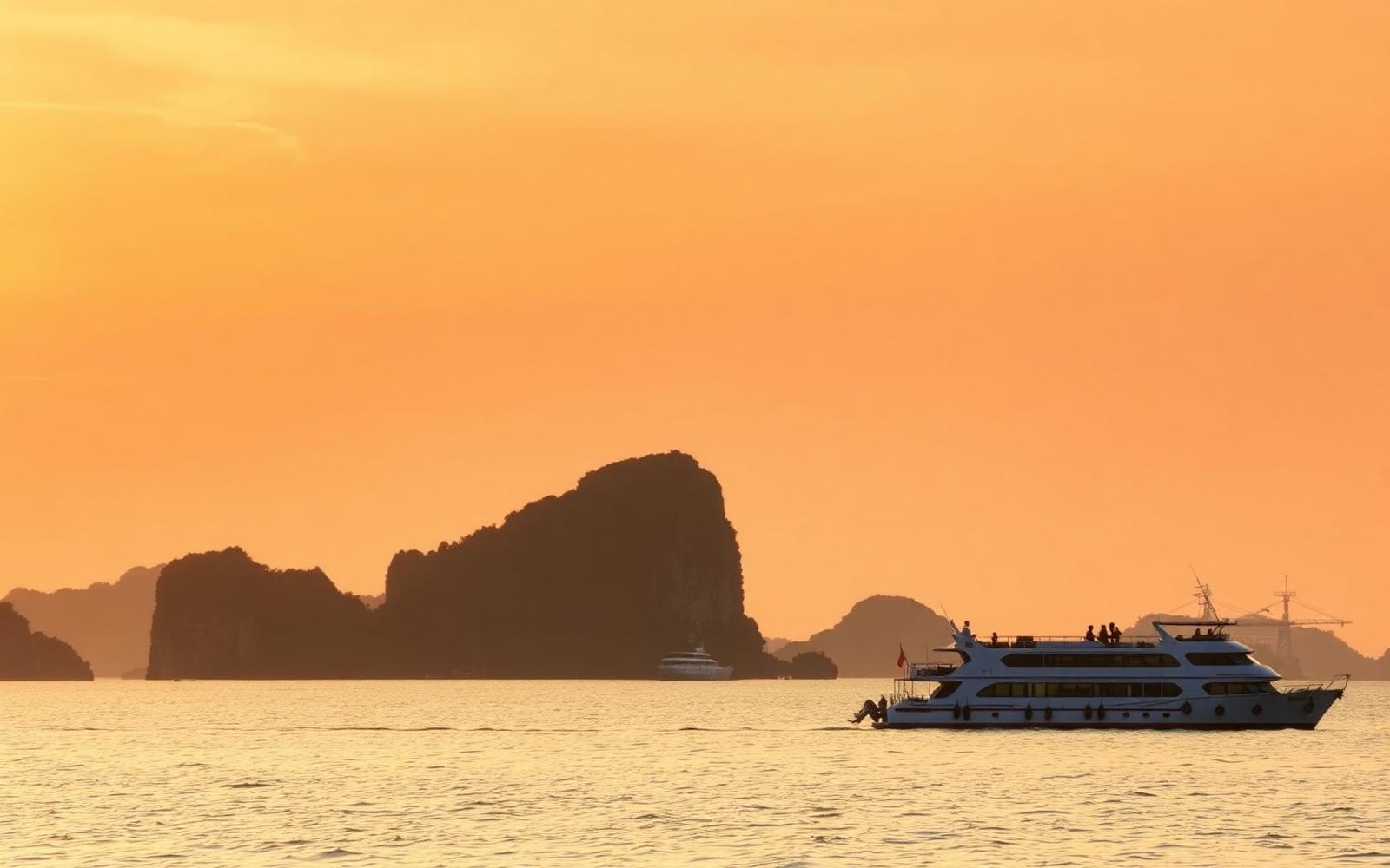 Sunset over Phang Nga Bay